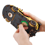 Деревянный конструктор Гоночный автомобиль (желтый) (EWA)