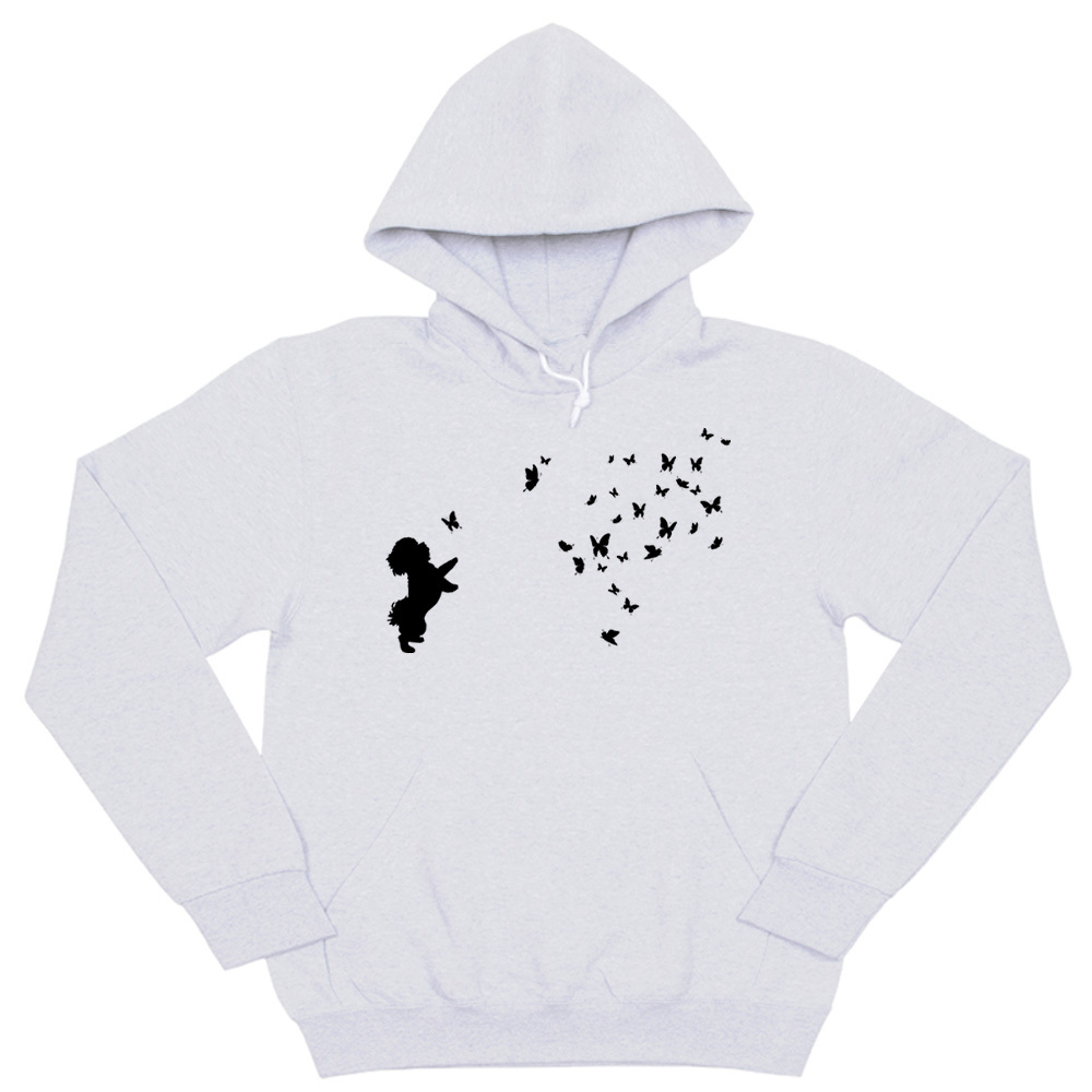 Толстовка "Бишон Фризе и бабочки"