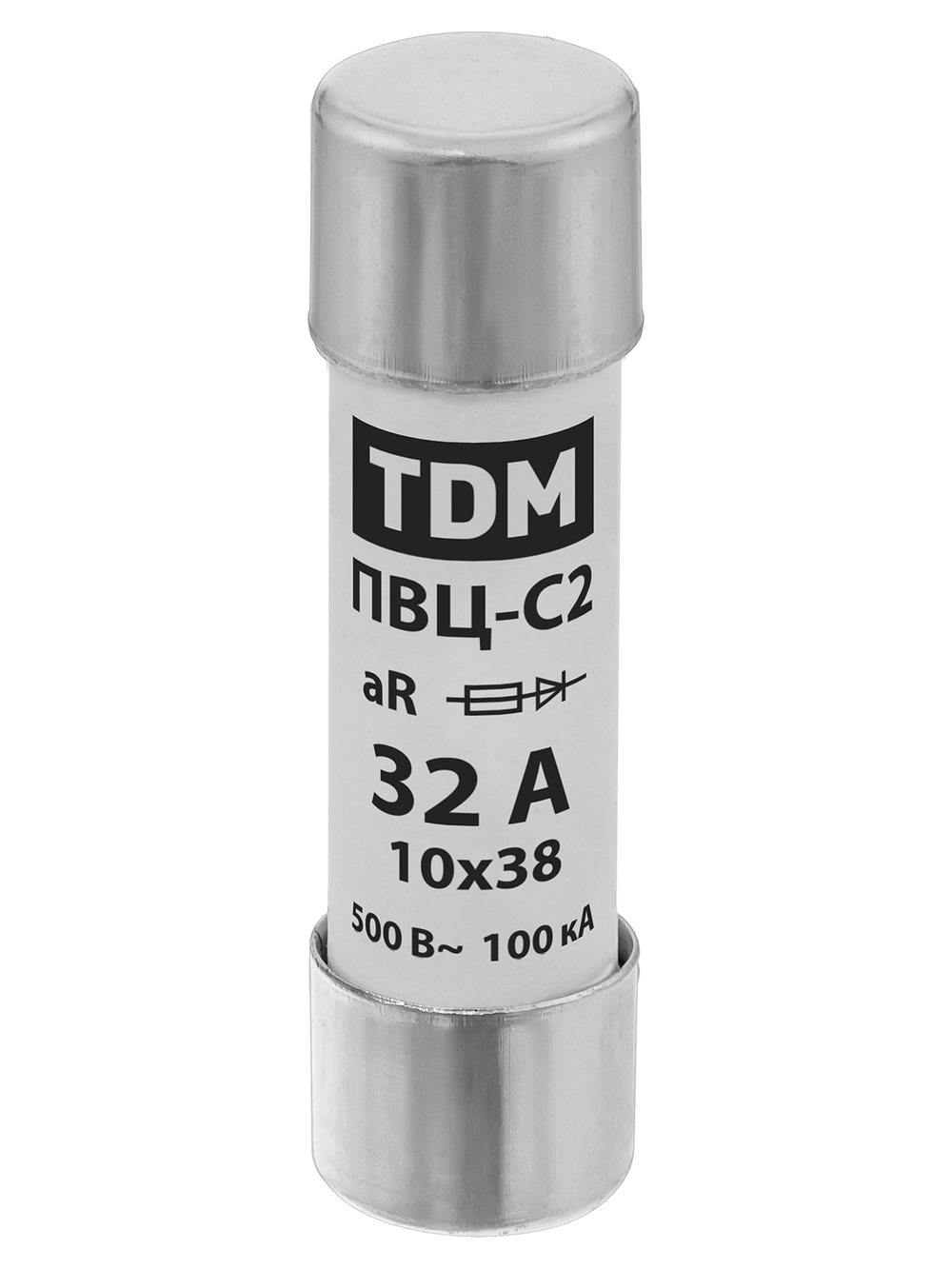 Плавкая вставка ПВЦ-С2 10х38 aR (быстродействующая) 32А TDM SQ0729-0047