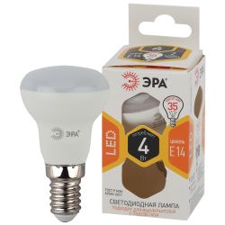 Лампа светодиодная ЭРА STD LED R39-4W-827-E14 4Вт рефлектор теплый белый свет Е14 | Лампы cветодиодные Рефлектор (R )