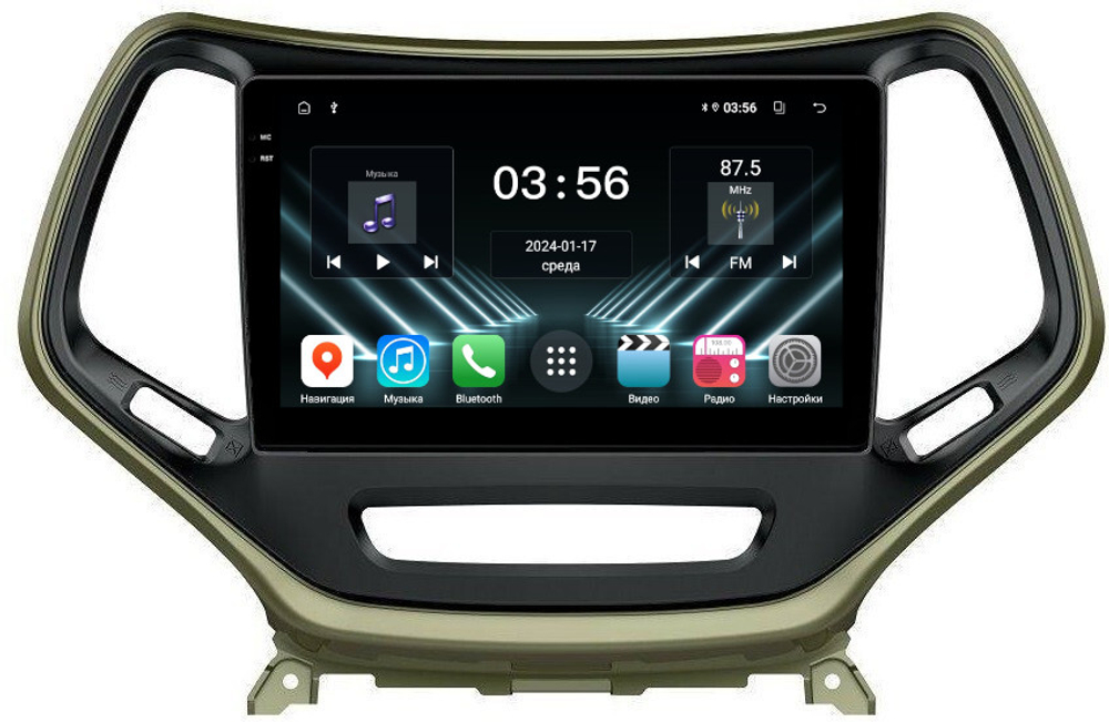 Магнитола для Jeep Cherokee 2014+ - FarCar DX608M монитор 10.36" IPS на Android 13, 4+64Гб, CarPlay