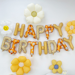 Набор букв Нappy Вirthday "Веселые ромашки" 41 см