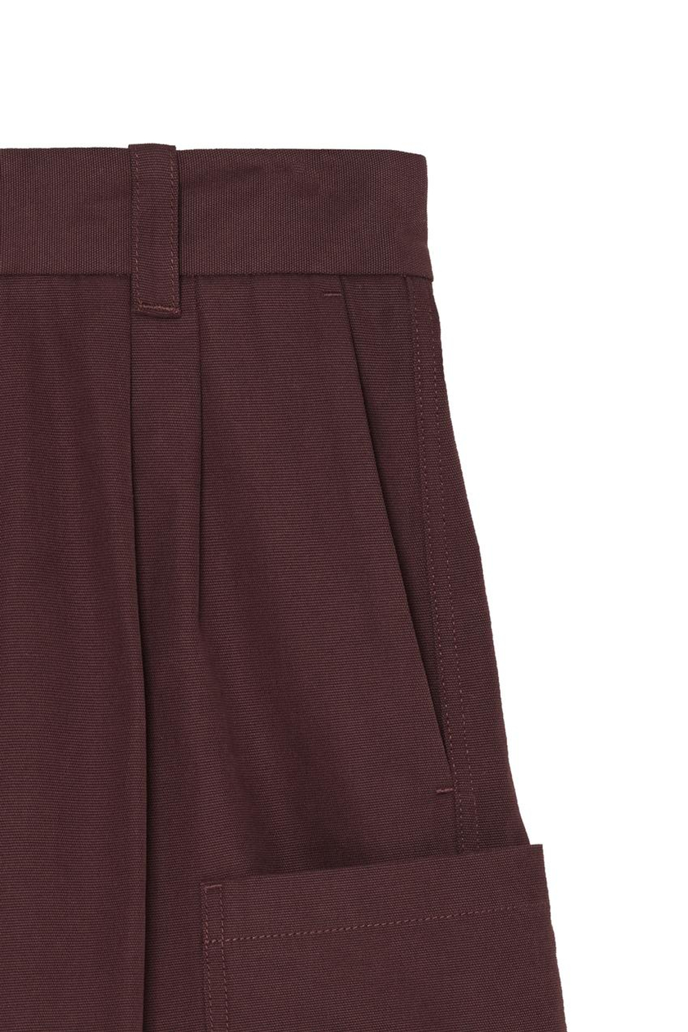 ZARA X BENITO ANTONIO ШОРТЫ-БЕРМУДЫ-КАРГО СВОБОДНОГО КРОЯ С ЗАЩИПАМИ, КОРИЧНЕВЫЙ