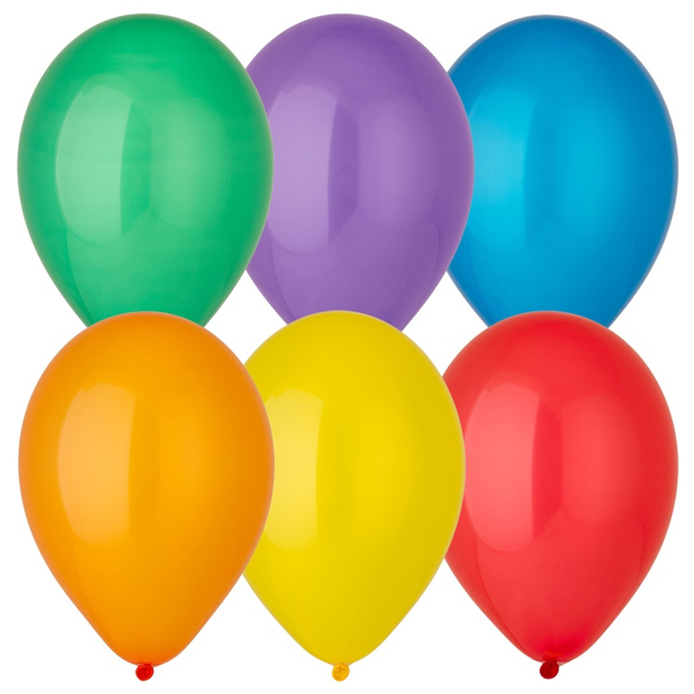 Шар латексный Кристалл 25 см (Ассорти)