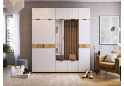 Готовая прихожая Бери дуб крафт золотой / белое дерево