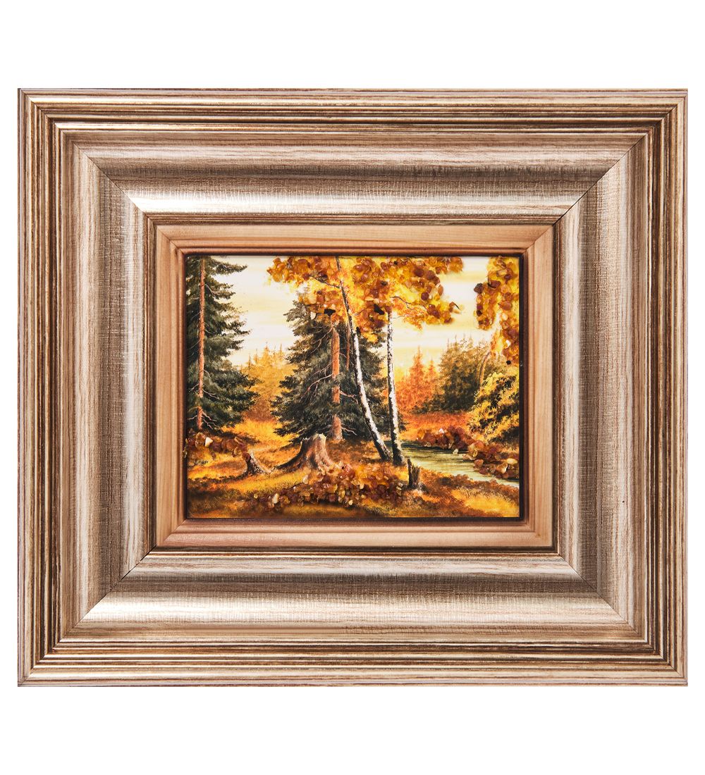 AMB-04/38 Картина «Природное очарование» (с янтарной крошкой) L-18см