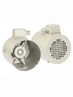 Независимая вентиляция электродвигателя 80 габарита DIN, питание 380VAC 3 фазы, внутренний диаметр кожуха 158 мм MGTehno