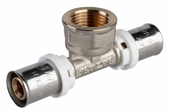 Пресс тройник с переходом на вн.резьбу Lavita P-TF