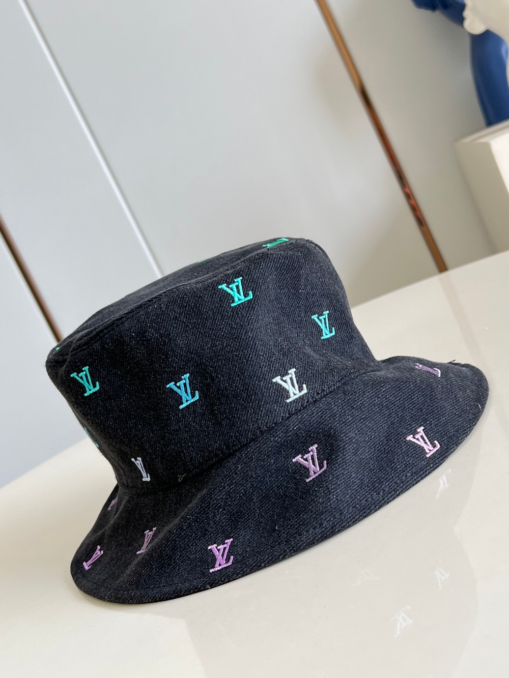Louis Vuitton Blason Shading Denim Reversible Bucket Hat