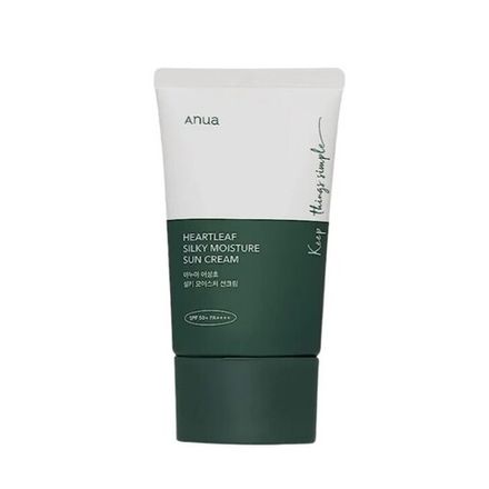 Успокаивающий солнцезащитный крем с хауттюйнией ANUA Heartleaf Silky Moisture Sun Cream SPF50+ PA++++