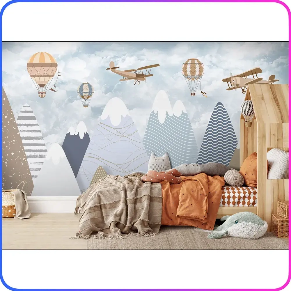 Фотообои флизелиновые в детскую "Детские горы" 500х300 см Luxury Walls AM06205-3
