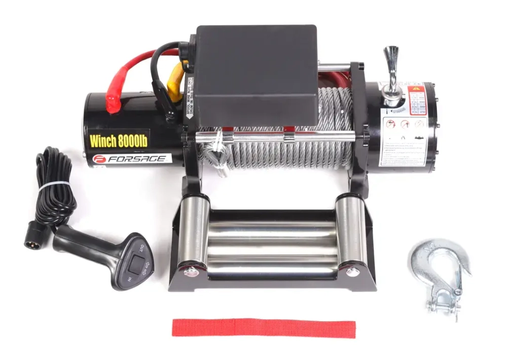 Лебедка автомобильная 3.6т 12V (стальной трос) Forsage F-TRH98000