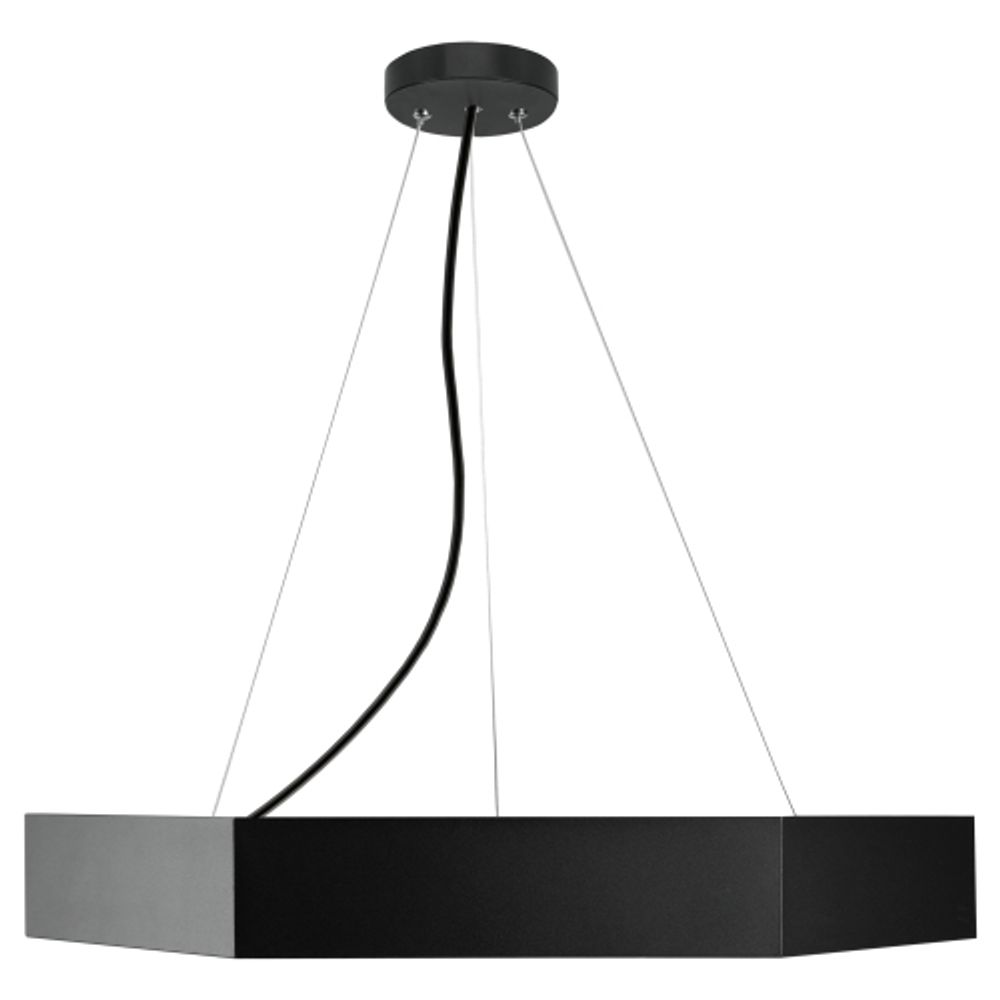 Светильник LED ЭРА Geometria SPO-121-B-40K-038 Hexagon 38Вт 4000K 4000Лм IP40 600*80 черный подвесной драйвер внутри | Декоративные светильники Geometria