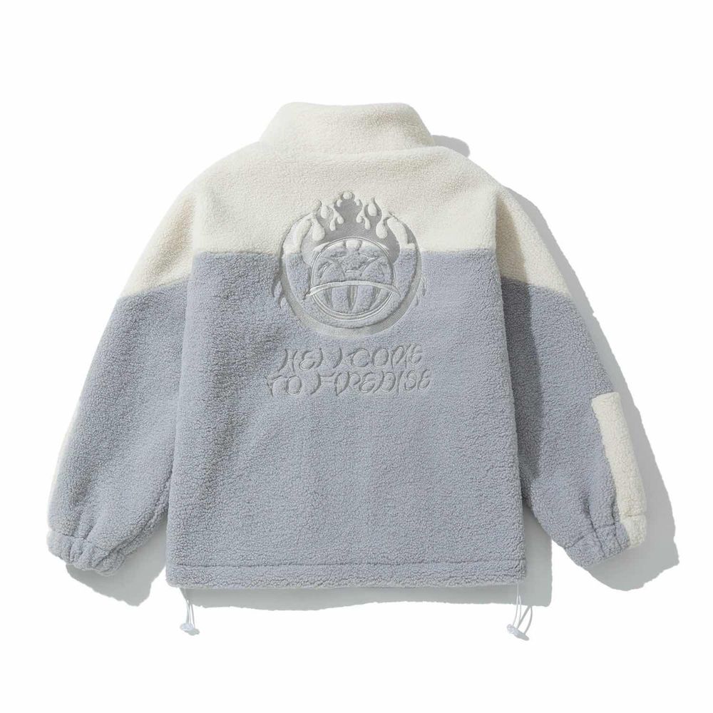 Куртка YMKASHIX Furry HTF Big Logo Пыльно-Синяя