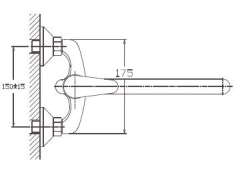 Смеситель для ванны и душа Haiba HB2216