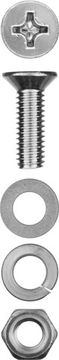 ЗУБР DIN 965, M4 х 20 мм, цинк, 25 шт, винт с гайкой и шайбами (303456-04-020)