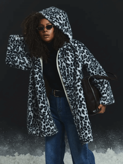 Шуба искусственная, снежный барс, Severina