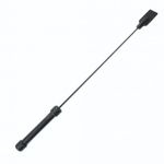 Чёрный кожаный стек - 77 см. (Цвет: черный)