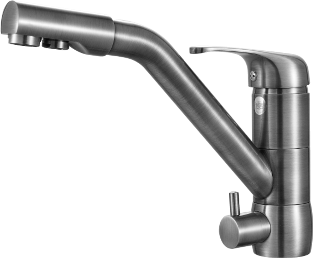 16026-G Смес. для кухни с под. фильт (САТИН) "GANZER"  (10/1шт)