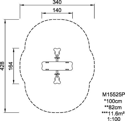 Четырёхместные Горизонтальные Качели