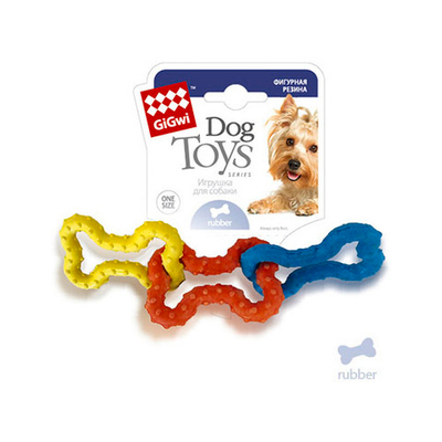 75031 Игрушка для собак Три резиновые косточки 15см, серия CATCH & FETCH, Gigwi