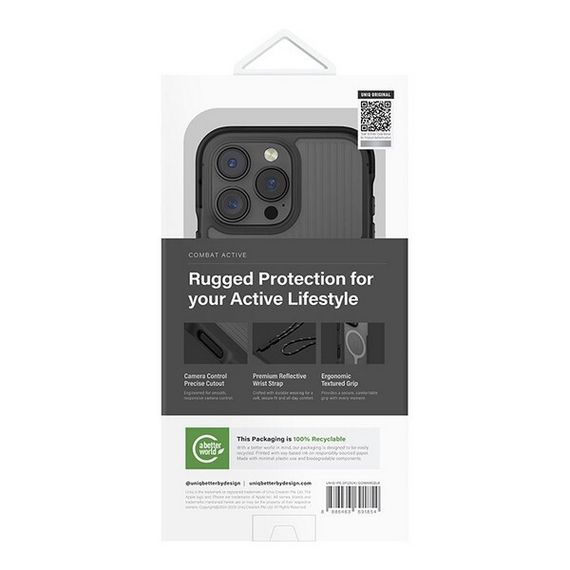 Чехол Uniq Combat Active MagSafe для iPhone 16 Pro Charcoal Black (IP6.3P(2024)-COMAMCBLK)