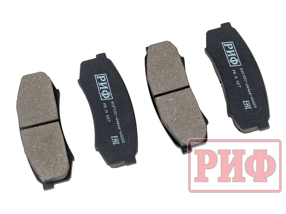 Колодки тормозные задние РИФ Toyota LC120, Mitsubishi Pajero 3, 4 OEM 04466-60020, 04466-60010