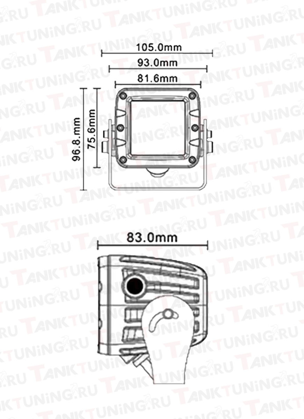 СВЕТОДИОДНАЯ ФАРА 2" ВОДИТЕЛЬСКОГО СВЕТА АВРОРА