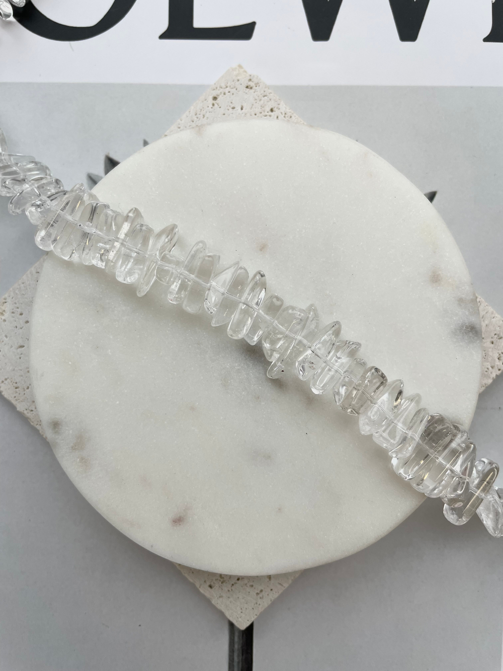 Бусины из горного хрусталя 14х4мм (1 штука)