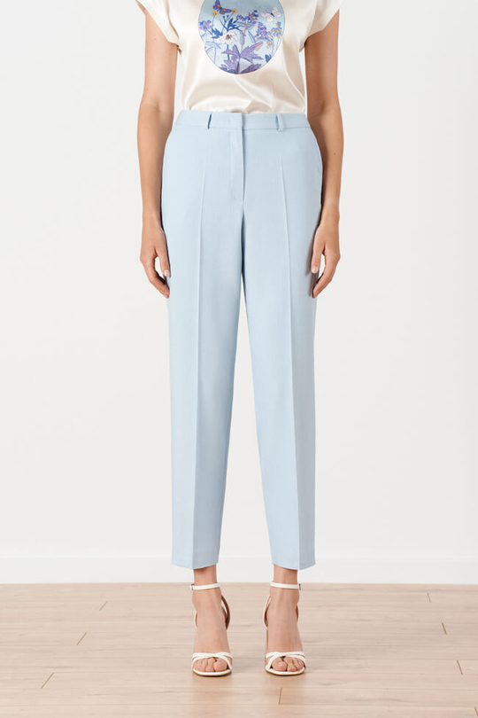31123 Брюки женские (голубой полоска)