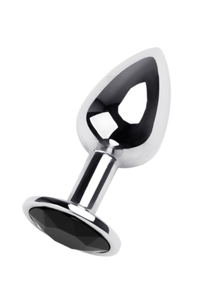 Анальная втулка с кристаллом Small черный 7 см