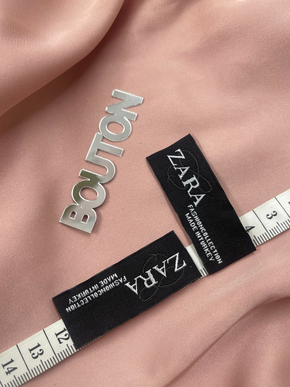 Бирка Za. Зара чёрная маленькая (Турция) 53х21 мм