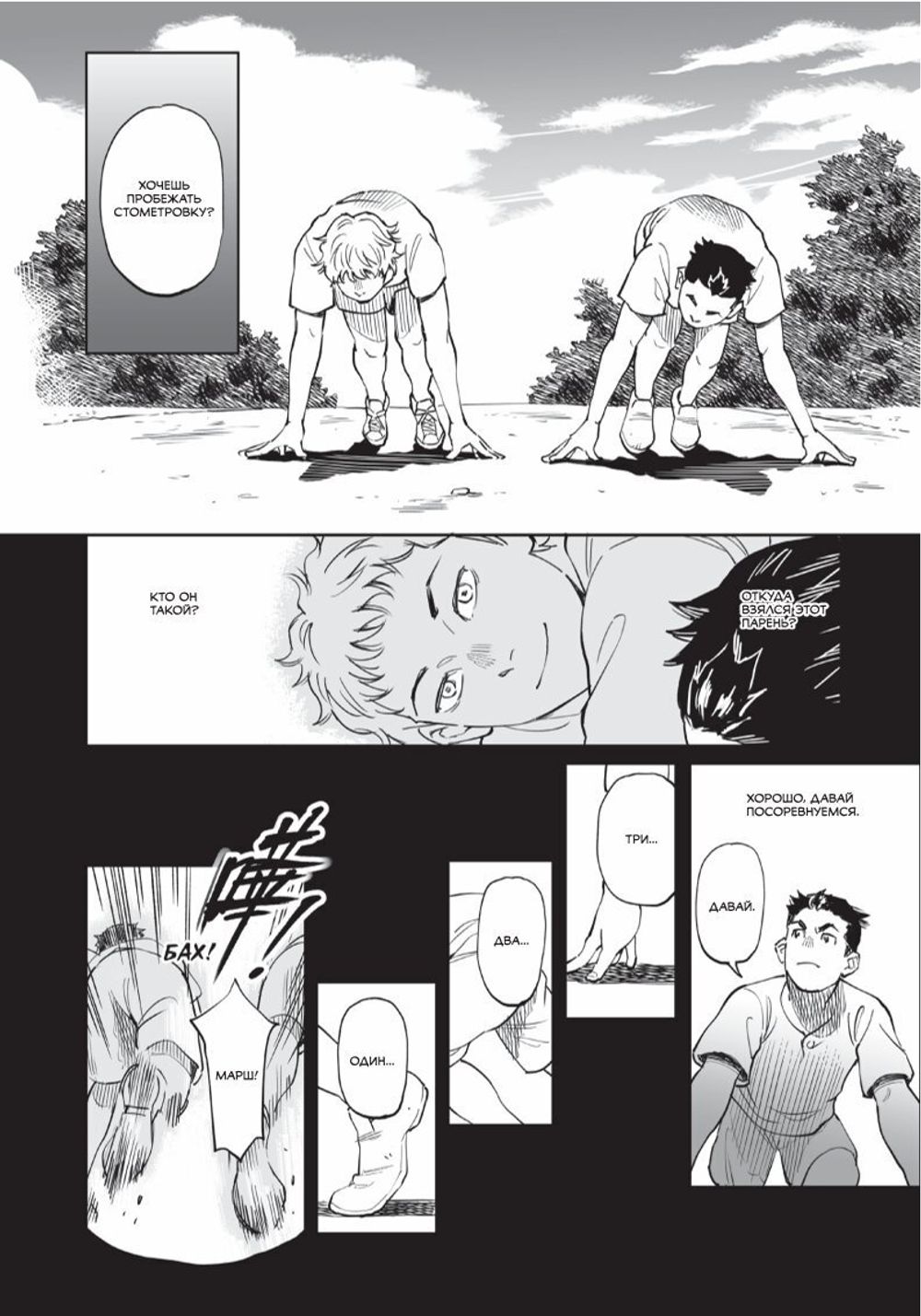 Манга В погоне за ветром под голубым небом