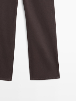 Massimo Dutti Джинсы с широкими штанинами, шоколадный