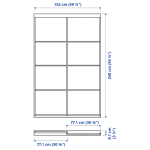 Пара раздвижных дверей - SKYTTA/MEHAMN IKEA/ СКЮТТА/ МЕХАМН ИКЕА, 152х240 см, бежевый