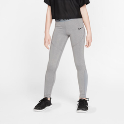 Штаны для девочки теннисные Nike Pro Tight - carbon heather/cool grey/cool grey/black