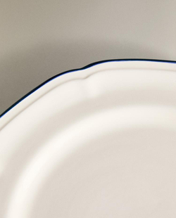 ZARA HOME ТАРЕЛКА С КАЙМОЙ, СИНИЙ