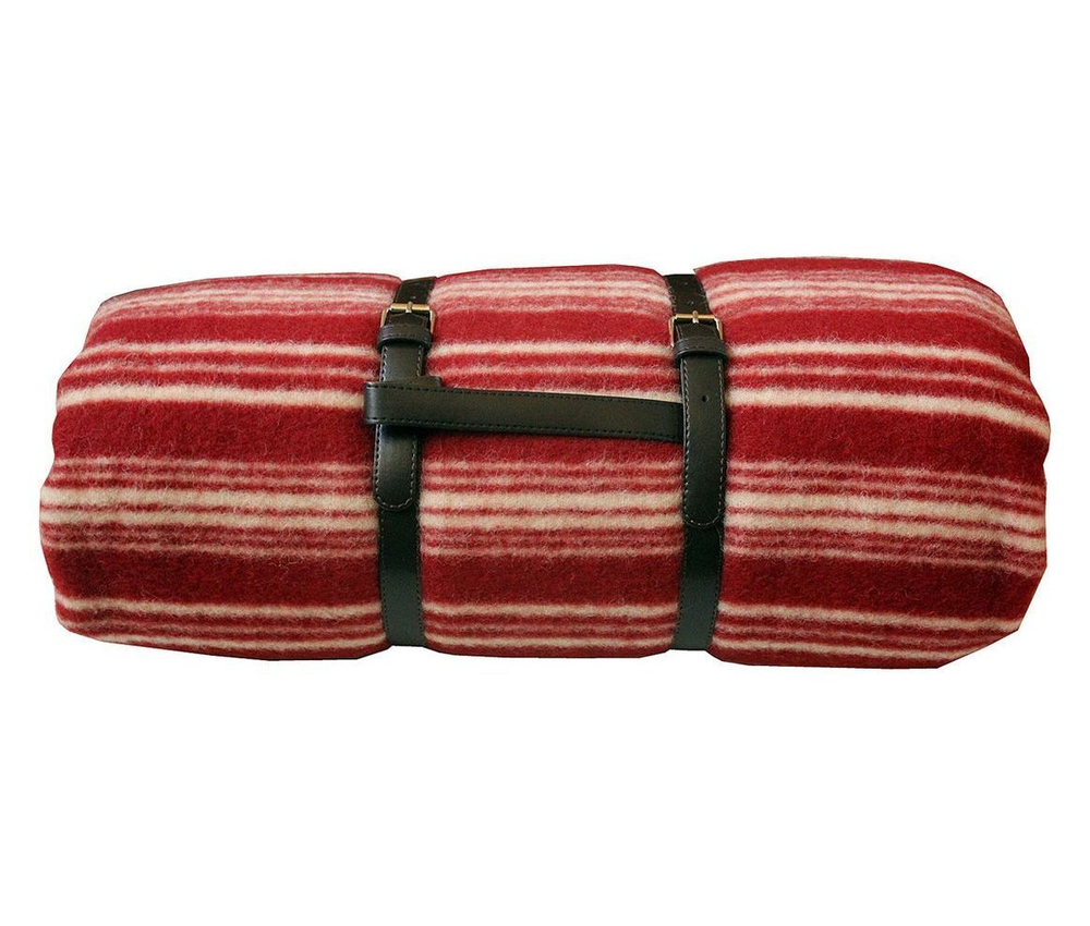 Плед 140х190 Manifattura Lombarda Merino Jaquard красный Италия фото