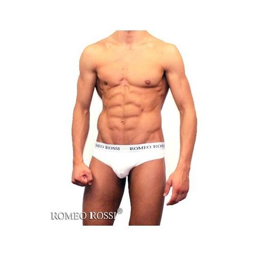 Мужские трусы стринги  c резинкой Romeo Rossi белые RR1006-01