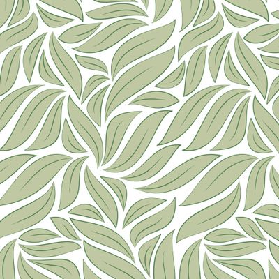 Зеленые абстрактные листья на белом фоне