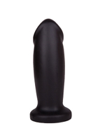 Чёрный анальный плаг фаллической формы - 13,7 см. (Цвет: черный)