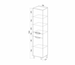 Пенал "КАССИОПЕЯ-35" правый (350*1860*320)(ПВХ)