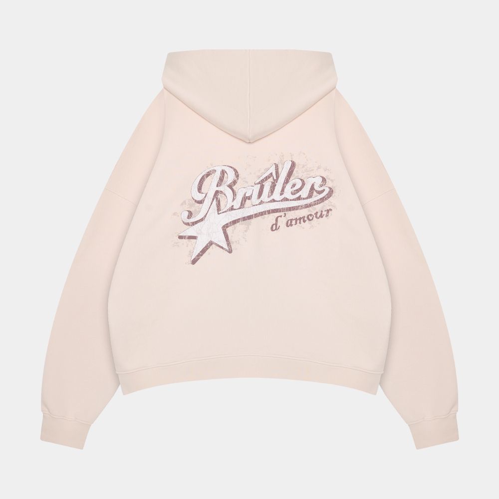 Худи Bruler d'Amour Zip Étoile avant l’aube молочное