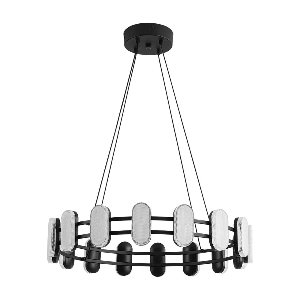 8342/35L LEDIO LN26 226 черный/белый металл/акрил Люстра подвесная LED 35W 4000K 220V OVELA