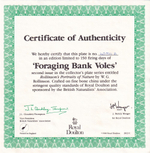 Декоративная коллекционная тарелка «Береговые мыши-полевки» из серии «Портреты природы Джеффа Роллинсона» («Rollinson's Portraits of Nature»)