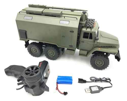 Радиоуправляемый военный грузовик WPL Советский военный грузовик *Урал* 6WD масштаб 1:16 2.4G