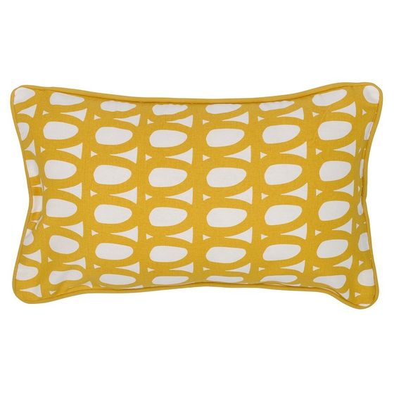 Чехол на подушку с принтом twirl горчичного цвета из коллекции cuts&amp;pieces, 30х50 см