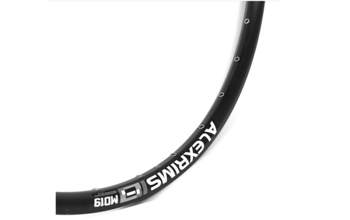 Обод 26" ALEXRIMS алюминиевый, двойной, 36H, пистонированный, 599х19/25х17мм, A/V, анодированный, черный