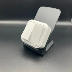 выключатель двухклавишный накладной, Белорусский двойной наружный, белый