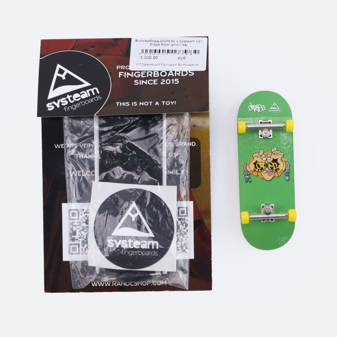 Купить Фингерборд DOPE90 x Systeam FB - Dope Riter (pro)